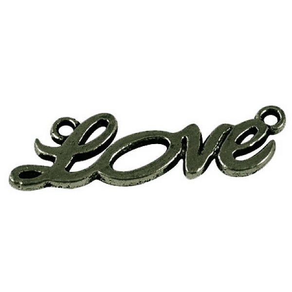 PandaHall Tibetan Style Links, Cadmium Free & Nickel Free & Lead Free, Word Love, Antique Bronze, 35x13x2mm, Hole: 1mm Alloy Word
PandaHall Tibetan Style Links, Cadmium Free & Nickel Free & Lead Free, Word Love, Antique Bronze, 35x13x2mm, Hole: 1mm Alloy Word