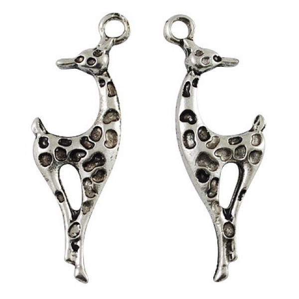 PandaHall Zinc Alloy Pendants, Zinc Alloy, Deer, Antique Silver, Cadmium Free & Nickel Free & Lead Free, 30x10x3mm Alloy Deer
PandaHall Zinc Alloy Pendants, Zinc Alloy, Deer, Antique Silver, Cadmium Free & Nickel Free & Lead Free, 30x10x3mm Alloy Deer