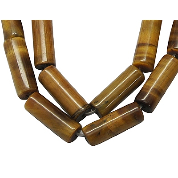 PandaHall Natural Tiger Eye Beads Strands, Tube, 13x4mm, Hole: 1mm, about 30pcs/strand, 16 inch Tiger Eye Tube
PandaHall Natural Tiger Eye Beads Strands, Tube, 13x4mm, Hole: 1mm, about 30pcs/strand, 16 inch Tiger Eye Tube
