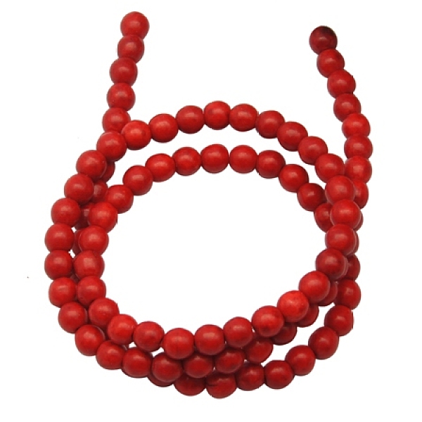 PandaHall Synthetic Howlite Bead, Dyed Red, Round, Red, 4.5mm, Hole: 1mm, about 91pcs/strand, 16 inch Howlite Round Red
PandaHall Synthetic Howlite Bead, Dyed Red, Round, Red, 4.5mm, Hole: 1mm, about 91pcs/strand, 16 inch Howlite Round Red