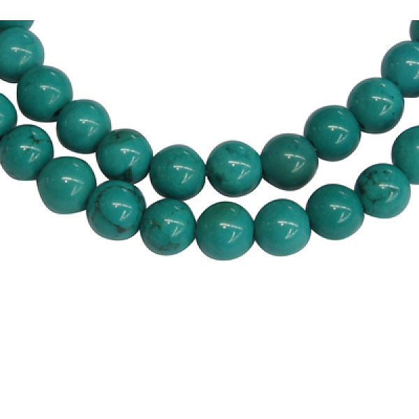 PandaHall Gemstone Beads, Natural Magnesite, Round, Dyed, Dark Turquoise Color, Size: about 6mm in diameter, hole: 1.2mm, 66 pcs/strand..., Cyan
PandaHall Gemstone Beads, Natural Magnesite, Round, Dyed, Dark Turquoise Color, Size: about 6mm in diameter, hole: 1.2mm, 66 pcs/strand..., Cyan