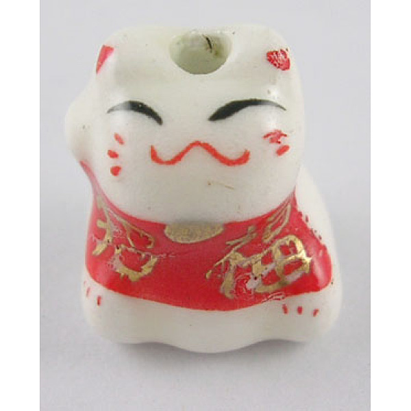 PandaHall Handmade Ornamental with Gold Porcelain Beads, Lovely Cat, White, 14mm wide, 17mm long, hole: 2mm Porcelain Cat Shape White
PandaHall Handmade Ornamental with Gold Porcelain Beads, Lovely Cat, White, 14mm wide, 17mm long, hole: 2mm Porcelain Cat Shape White