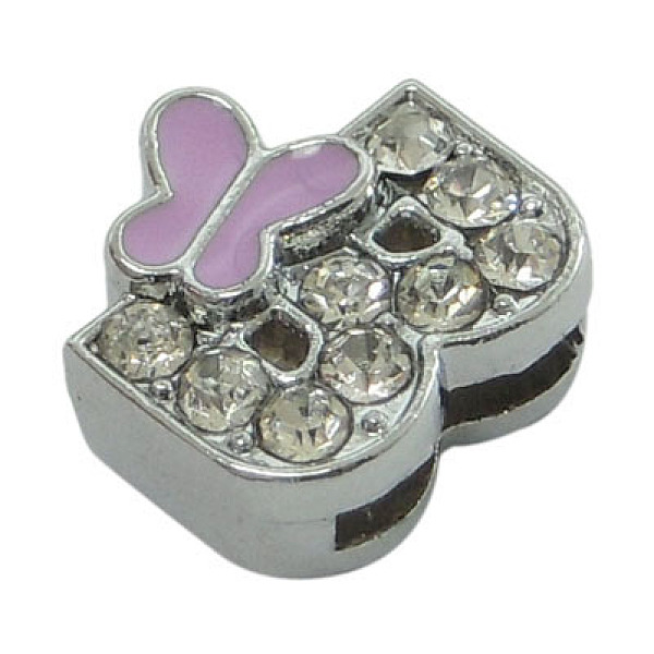 PandaHall Alloy Rhinestone Initial Slide Beads, Cadmium Free & Lead Free, Letter B, Platinum Color, about 11.5mm wide, 11.5mm long, 5mm...
PandaHall Alloy Rhinestone Initial Slide Beads, Cadmium Free & Lead Free, Letter B, Platinum Color, about 11.5mm wide, 11.5mm long, 5mm...