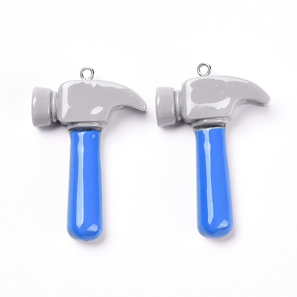 PandaHall Resin Pendants, with Platinum Plated Iron Loop, Hammer, Blue, 46x29x9mm, Hole: 2mm Iron+Resin Tool Blue
PandaHall Resin Pendants, with Platinum Plated Iron Loop, Hammer, Blue, 46x29x9mm, Hole: 2mm Iron+Resin Tool Blue