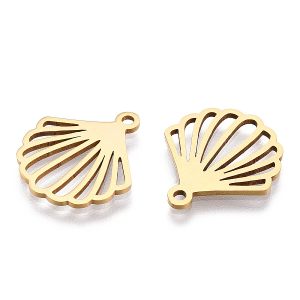 PandaHall 201 Stainless Steel Pendants, Hollow, Shell/Scallop Charm, Golden, 18x16x1mm, Hole: 1.5mm 201 Stainless Steel Shell Shape
PandaHall 201 Stainless Steel Pendants, Hollow, Shell/Scallop Charm, Golden, 18x16x1mm, Hole: 1.5mm 201 Stainless Steel Shell Shape