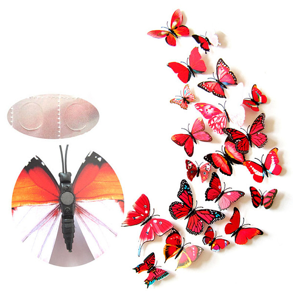 PandaHall Artificial Plastic Butterfly Decorations, with Adhesive Sticker and Magnet, for Fridge Magnets or Wall Decorations, Red...
PandaHall Artificial Plastic Butterfly Decorations, with Adhesive Sticker and Magnet, for Fridge Magnets or Wall Decorations, Red...