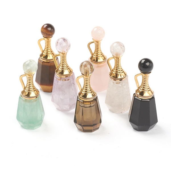 PandaHall Faceted Natural Mixed Gemstone Pendants, Openable Perfume Bottle, with Golden Tone Brass Findings, 41~43x16~17x15~16mm, Hole: 10mm...
PandaHall Faceted Natural Mixed Gemstone Pendants, Openable Perfume Bottle, with Golden Tone Brass Findings, 41~43x16~17x15~16mm, Hole: 10mm...