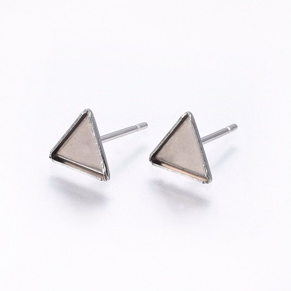 PandaHall 304 Stainless Steel Stud Earring Settings, Triangle, Stainless Steel Color, Tray: 7x6mm, 7x8x1.2mm, Pin: 0.8mm 304 Stainless Steel...
PandaHall 304 Stainless Steel Stud Earring Settings, Triangle, Stainless Steel Color, Tray: 7x6mm, 7x8x1.2mm, Pin: 0.8mm 304 Stainless Steel...