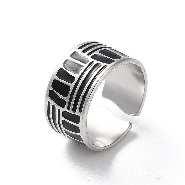 PandaHall 304 Stainless Steel Enamel Cuff Rings for Men, Stainless Steel Color, Adjustable 304 Stainless Steel Ring Black
PandaHall 304 Stainless Steel Enamel Cuff Rings for Men, Stainless Steel Color, Adjustable 304 Stainless Steel Ring Black
