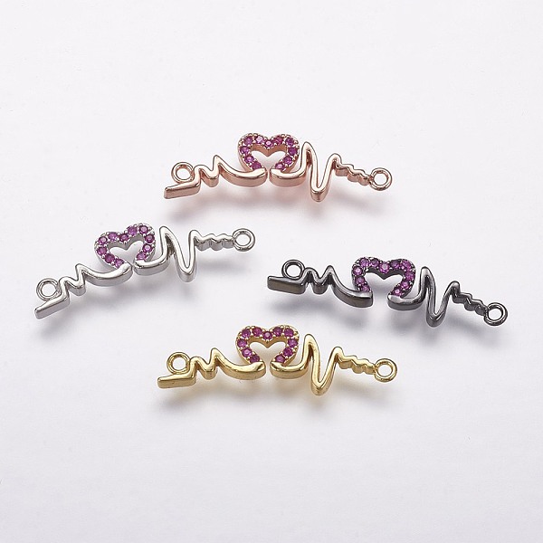 PandaHall Brass Micro Pave Cubic Zirconia Links, Heartbeat, Mixed Color, 7x29.5x3mm, Hole: 1.5mm Brass+Cubic Zirconia Others Multicolor
PandaHall Brass Micro Pave Cubic Zirconia Links, Heartbeat, Mixed Color, 7x29.5x3mm, Hole: 1.5mm Brass+Cubic Zirconia Others Multicolor