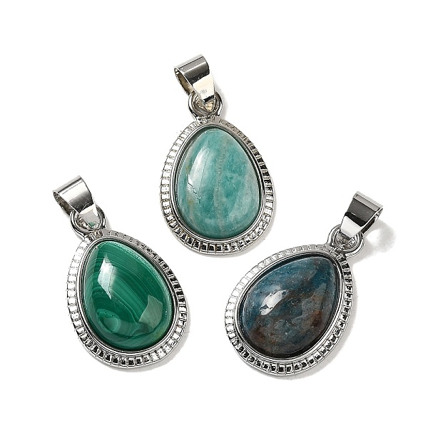 PandaHall Natural Mixed Stone Pendants, Teardrop Charms with Rack Plating Platinum Tone Brass Findings, Cadmium Free & Lead Free...
PandaHall Natural Mixed Stone Pendants, Teardrop Charms with Rack Plating Platinum Tone Brass Findings, Cadmium Free & Lead Free...