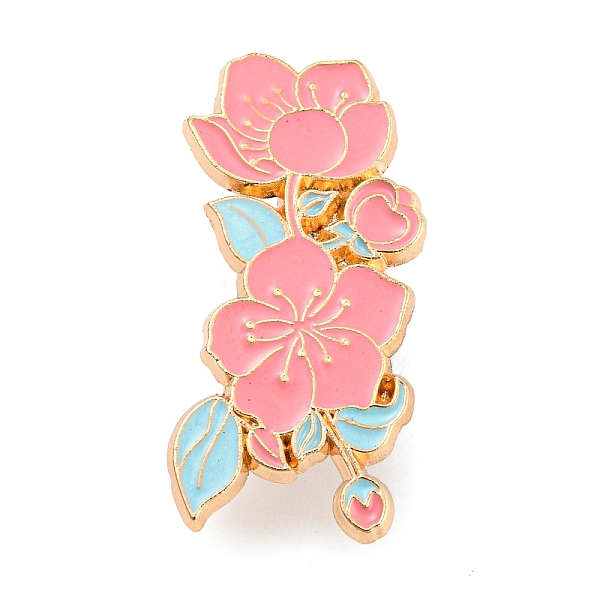 PandaHall Peach Blossom Enamel Pins, Light Gold Alloy Badge for Women, Flower, 36x18x1.5mm Alloy+Enamel Flower
PandaHall Peach Blossom Enamel Pins, Light Gold Alloy Badge for Women, Flower, 36x18x1.5mm Alloy+Enamel Flower