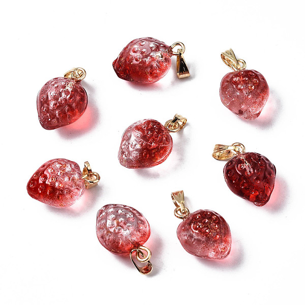 PandaHall Two Tone Transparent Spray Painted Glass Pendants, with Golden Plated Iron Bails and Gold Foil, Strawberry, Brown...
PandaHall Two Tone Transparent Spray Painted Glass Pendants, with Golden Plated Iron Bails and Gold Foil, Strawberry, Brown...