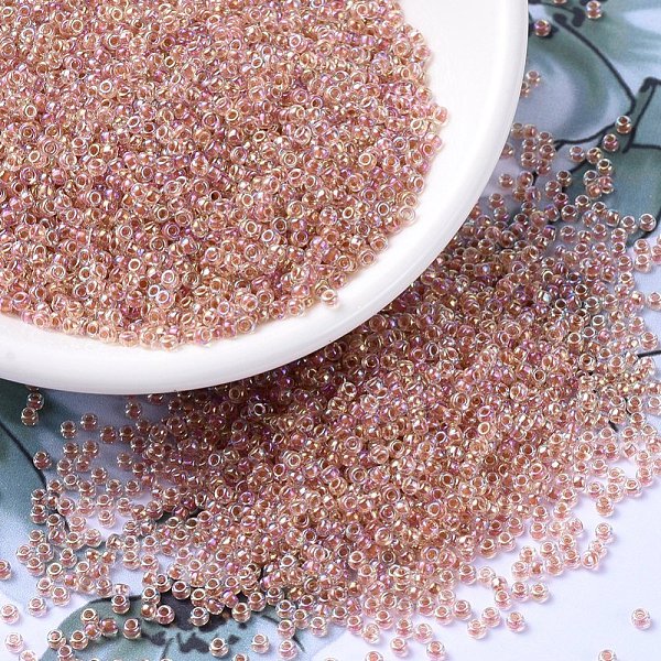 PandaHall MIYUKI Round Rocailles Beads, Japanese Seed Beads, (RR275) Dark Peach Lined Crystal AB, 11/0, 2x1.3mm, Hole: 0.8mm, about..., Orange
PandaHall MIYUKI Round Rocailles Beads, Japanese Seed Beads, (RR275) Dark Peach Lined Crystal AB, 11/0, 2x1.3mm, Hole: 0.8mm, about..., Orange