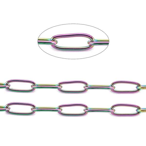 PandaHall Ion Plating(IP) 304 Stainless Steel Paperclip Chains, Soldered, with Spool, Rainbow Color, 4.8x2.5x0.5mm, about 32.8 Feet...
PandaHall Ion Plating(IP) 304 Stainless Steel Paperclip Chains, Soldered, with Spool, Rainbow Color, 4.8x2.5x0.5mm, about 32.8 Feet...