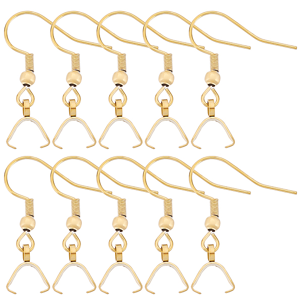 PandaHall Beebeecraft 50Pcs Ion Plating(IP) 304 Stainless Steel Hooks, Ear Wire, with Ice Pick Pinch Bails, Golden, 19x26~28mm, 21 Gauge...
PandaHall Beebeecraft 50Pcs Ion Plating(IP) 304 Stainless Steel Hooks, Ear Wire, with Ice Pick Pinch Bails, Golden, 19x26~28mm, 21 Gauge...