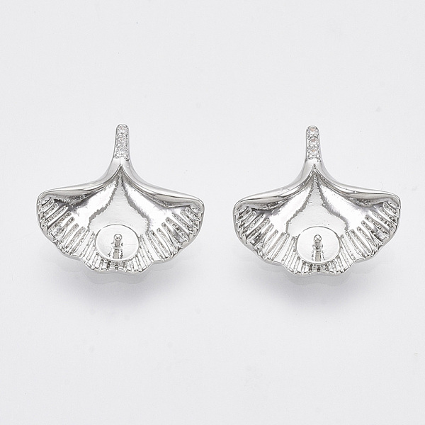 PandaHall Brass Micro Pave Clear Cubic Zirconia Peg Bails Charms, For Half Drilled Beads, Nickel Free, Leaf, Platinum, 15x15x4.5mm, Hole...
PandaHall Brass Micro Pave Clear Cubic Zirconia Peg Bails Charms, For Half Drilled Beads, Nickel Free, Leaf, Platinum, 15x15x4.5mm, Hole...