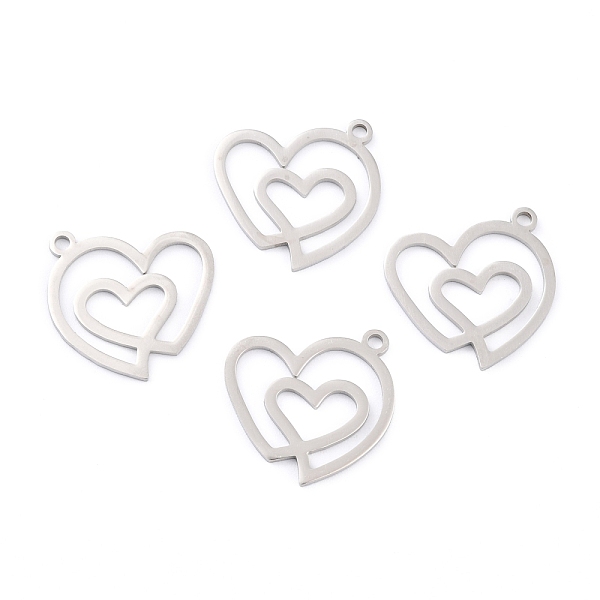 PandaHall 201 Stainless Steel Pendants, Double Heart, Stainless Steel Color, 20.5x20x1mm, Hole: 1.6mm 201 Stainless Steel Heart
PandaHall 201 Stainless Steel Pendants, Double Heart, Stainless Steel Color, 20.5x20x1mm, Hole: 1.6mm 201 Stainless Steel Heart