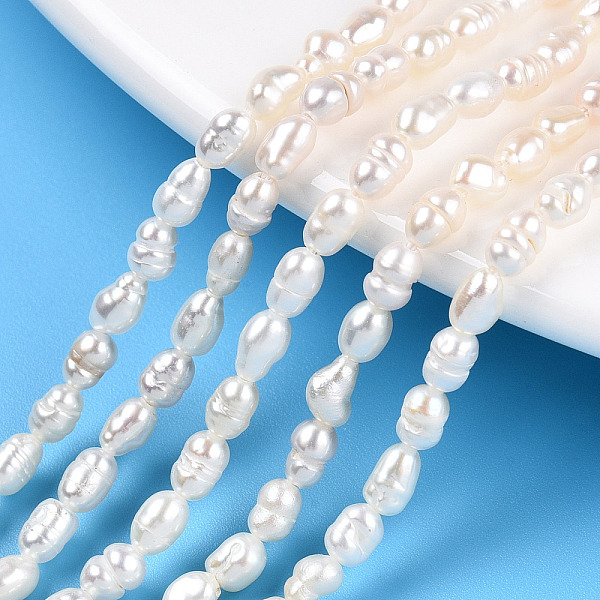 PandaHall Natural Cultured Freshwater Pearl Beads Strands, Baroque Keshi Pearl Rice Beads, Seashell Color, 3~5x3~3.5mm, Hole: 0.7~0.8mm...
PandaHall Natural Cultured Freshwater Pearl Beads Strands, Baroque Keshi Pearl Rice Beads, Seashell Color, 3~5x3~3.5mm, Hole: 0.7~0.8mm...