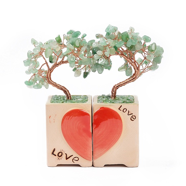 PandaHall Heart Money Tree Natural Natural Green Aventurine Bonsai Display Decorations, for Home Office Decor Good Luck, 52x48.5x160mm Green...
PandaHall Heart Money Tree Natural Natural Green Aventurine Bonsai Display Decorations, for Home Office Decor Good Luck, 52x48.5x160mm Green...