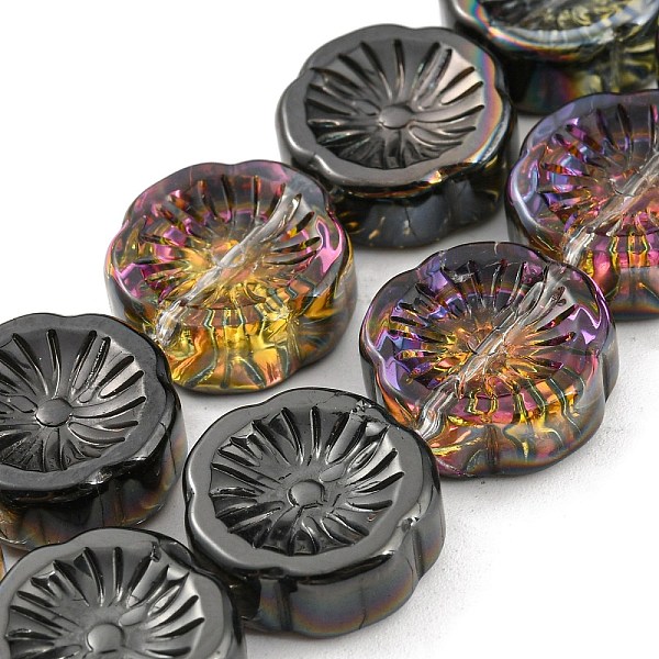 PandaHall Half Plated Electroplate Glass Transparent Beads Strands, Flower, Black, 14x14.5x5.5mm, Hole: 1.2mm, about 45pcs/strand, 25.83...
PandaHall Half Plated Electroplate Glass Transparent Beads Strands, Flower, Black, 14x14.5x5.5mm, Hole: 1.2mm, about 45pcs/strand, 25.83...