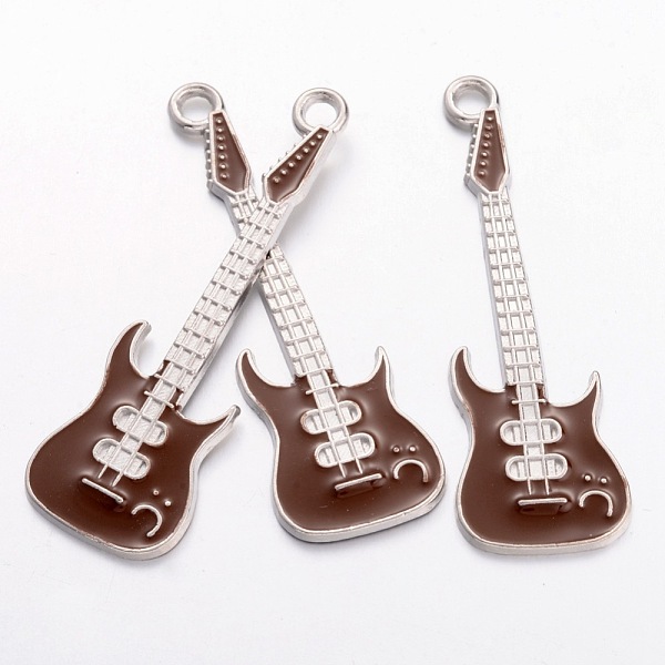 PandaHall Alloy Enamel Pendants, Guitar, Lead Free and Cadmium Free, Coffee, Platinum, about 62mm long, 18.5mm wide, 2mm, thick, hole: 3mm..., Brown
PandaHall Alloy Enamel Pendants, Guitar, Lead Free and Cadmium Free, Coffee, Platinum, about 62mm long, 18.5mm wide, 2mm, thick, hole: 3mm..., Brown