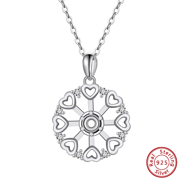 PandaHall 925 Sterling Silver Micro Pave Clear Cubic Zirconia Pendant Cabochon Setting, Heart Flower, Real Platinum Plated, 19x17x2.5mm...
PandaHall 925 Sterling Silver Micro Pave Clear Cubic Zirconia Pendant Cabochon Setting, Heart Flower, Real Platinum Plated, 19x17x2.5mm...