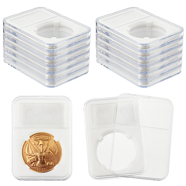 PandaHall Plastic Coin Storage Box, Rectangle, White, 84.5x59x8mm, Inner Diameter: 37mm Plastic Rectangle White
PandaHall Plastic Coin Storage Box, Rectangle, White, 84.5x59x8mm, Inner Diameter: 37mm Plastic Rectangle White