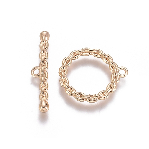 PandaHall Brass Toggle Clasps, with Junp Rings, for DIY Jewelry Making, Real 18K Gold Plated, Rinig: 14x2mm, Bar: 20.5x4x2, Hole: 1.2mm...
PandaHall Brass Toggle Clasps, with Junp Rings, for DIY Jewelry Making, Real 18K Gold Plated, Rinig: 14x2mm, Bar: 20.5x4x2, Hole: 1.2mm...