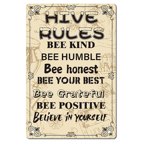 PandaHall CREATCABIN Metal Tin Sign Hive Rules Bee Kind Retro Vintage Funny Wall Decor Art Mural Hanging Iron Painting for Home Garden Bar...
PandaHall CREATCABIN Metal Tin Sign Hive Rules Bee Kind Retro Vintage Funny Wall Decor Art Mural Hanging Iron Painting for Home Garden Bar...
