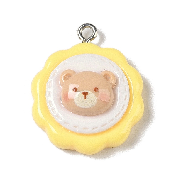 PandaHall Opaque Resin Pendants, Cartoon Charms with Platinum Plated Iron Loops, Bear, 26.5x21.5x8.5mm, Hole: 2mm Iron+Resin Bear Yellow
PandaHall Opaque Resin Pendants, Cartoon Charms with Platinum Plated Iron Loops, Bear, 26.5x21.5x8.5mm, Hole: 2mm Iron+Resin Bear Yellow