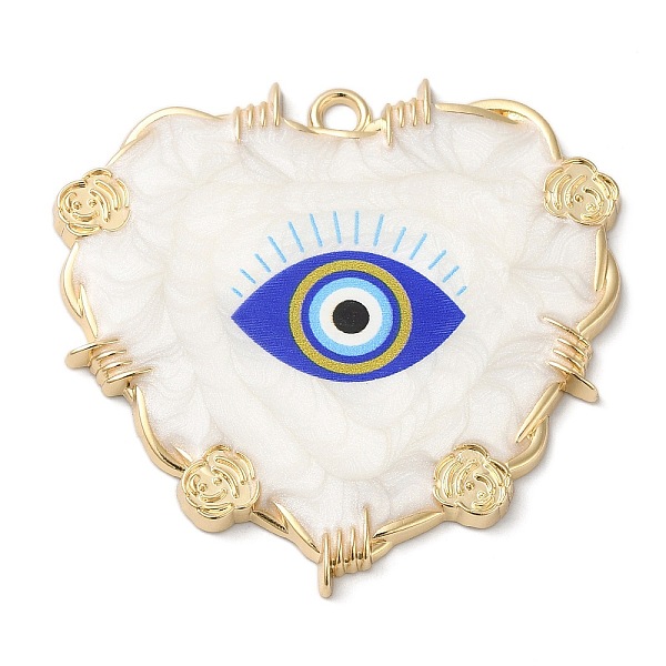 PandaHall Zinc Alloy Enamel Pendants, Golden, Heat with Eye of The Devil, Blue, 46.5x48.5x3mm, Hole: 3mm Alloy+Enamel Heart Blue
PandaHall Zinc Alloy Enamel Pendants, Golden, Heat with Eye of The Devil, Blue, 46.5x48.5x3mm, Hole: 3mm Alloy+Enamel Heart Blue