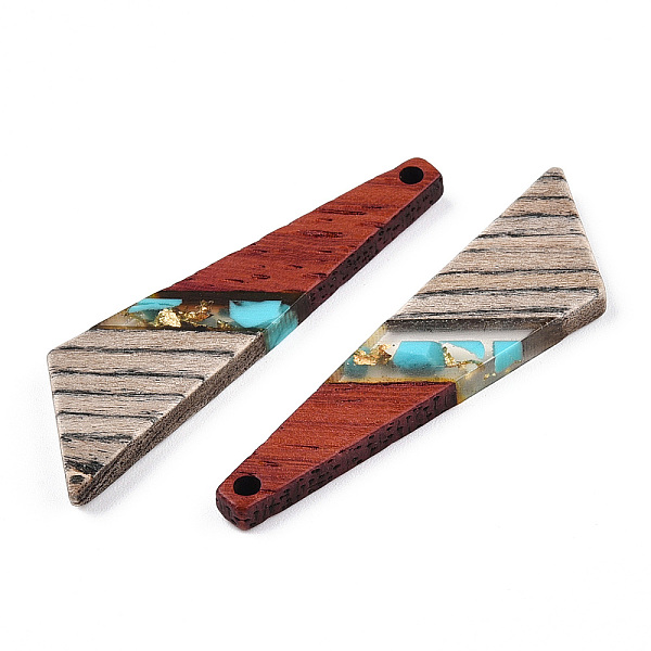 PandaHall Transparent Resin & Walnut Wood Pendants, with Gold Foil, Quadrilateral Charm, Dark Turquoise, 48x13x3.5mm, Hole: 2mm Resin+Wood...
PandaHall Transparent Resin & Walnut Wood Pendants, with Gold Foil, Quadrilateral Charm, Dark Turquoise, 48x13x3.5mm, Hole: 2mm Resin+Wood...