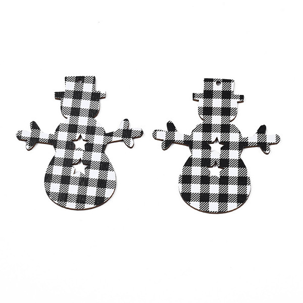 PandaHall Christmas Theme Single-Sided Printed Wood Big Pendants, Snowman with Tartan Pattern, Black, 78x70x2mm, Hole: 2.5mm Wood Snowman...
PandaHall Christmas Theme Single-Sided Printed Wood Big Pendants, Snowman with Tartan Pattern, Black, 78x70x2mm, Hole: 2.5mm Wood Snowman...