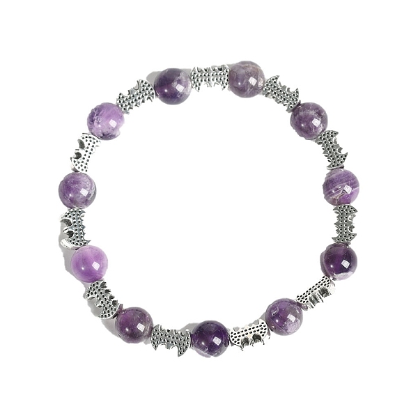 PandaHall Christmas Theme Natural Amethyst Stretch Bracelets, Halloween Alloy Bat Bracelets for Women Men, 6-3/4 inch(17cm), 8mm Amethyst...
PandaHall Christmas Theme Natural Amethyst Stretch Bracelets, Halloween Alloy Bat Bracelets for Women Men, 6-3/4 inch(17cm), 8mm Amethyst...