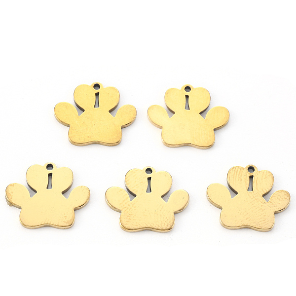 PandaHall Vacuum Plating 304 Stainless Steel Charms, Laser Cut, Dogs Paw Print, Golden, 13x15x1mm, Hole: 1.2mm 304 Stainless Steel Dog
PandaHall Vacuum Plating 304 Stainless Steel Charms, Laser Cut, Dogs Paw Print, Golden, 13x15x1mm, Hole: 1.2mm 304 Stainless Steel Dog