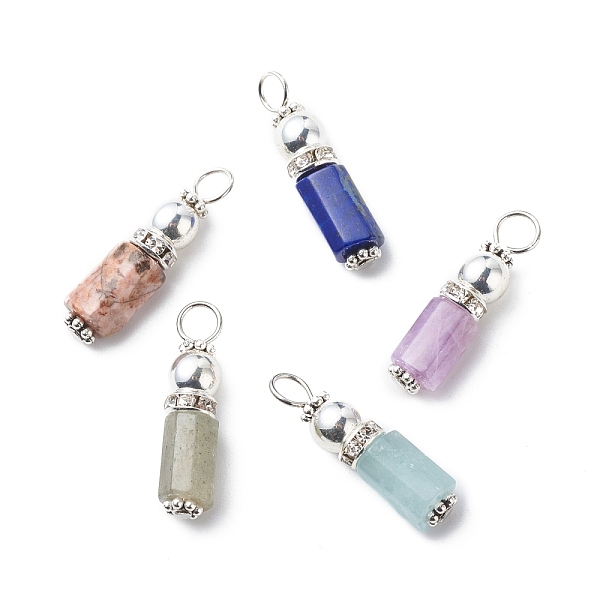 PandaHall Natural Mixed Gemstone Pendants, with Synthetic Hematite Beads & Brass & Alloy Findings, Faceted Faceted, Antique Silver & Silver...
PandaHall Natural Mixed Gemstone Pendants, with Synthetic Hematite Beads & Brass & Alloy Findings, Faceted Faceted, Antique Silver & Silver...