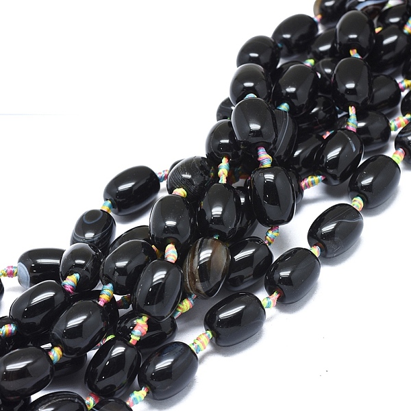 PandaHall Natural Banded Agate/Striped Agate Beads Strands, Dyed & Heated, Column, Black, 17~18x13~15mm, Hole: 1.8mm, about 17pcs/strand...
PandaHall Natural Banded Agate/Striped Agate Beads Strands, Dyed & Heated, Column, Black, 17~18x13~15mm, Hole: 1.8mm, about 17pcs/strand...