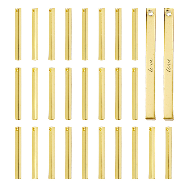 PandaHall DICOSMETIC 30Pcs Brass Pendants, Rectangle Bar Charm, Golden, 30.5x2.5x2.5mm, Hole: 1.4mm Brass Rectangle
PandaHall DICOSMETIC 30Pcs Brass Pendants, Rectangle Bar Charm, Golden, 30.5x2.5x2.5mm, Hole: 1.4mm Brass Rectangle