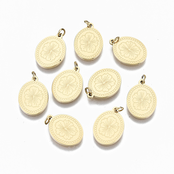 PandaHall 304 Stainless Steel Pendants, with Jump Rings, Oval with Sakura, Real 14K Gold Plated, 12.5x9x1mm, Jump Ring: 3x0.4mm, 2.2mm inner...
PandaHall 304 Stainless Steel Pendants, with Jump Rings, Oval with Sakura, Real 14K Gold Plated, 12.5x9x1mm, Jump Ring: 3x0.4mm, 2.2mm inner...