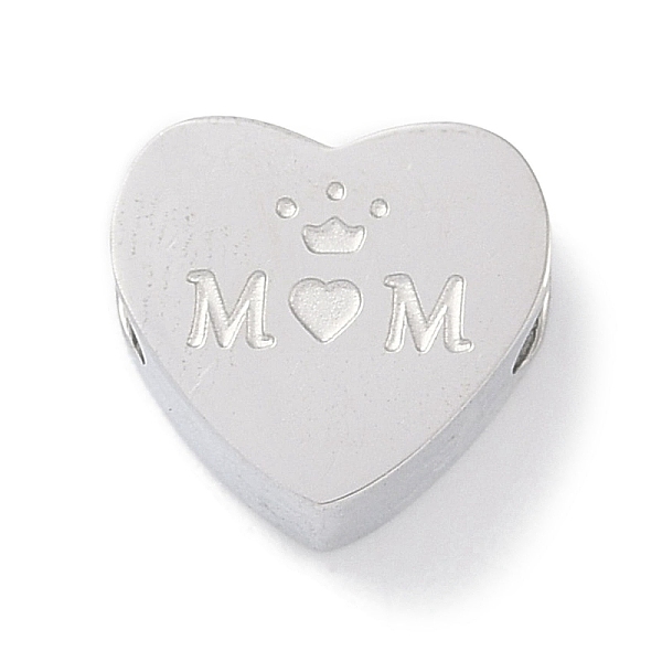 PandaHall 304 Stainless Steel European Beads, Large Hole Beads, Heart with Word Mom, Stainless Steel Color, 10.5x12x1mm, Hole: 4.5mm 304...
PandaHall 304 Stainless Steel European Beads, Large Hole Beads, Heart with Word Mom, Stainless Steel Color, 10.5x12x1mm, Hole: 4.5mm 304...