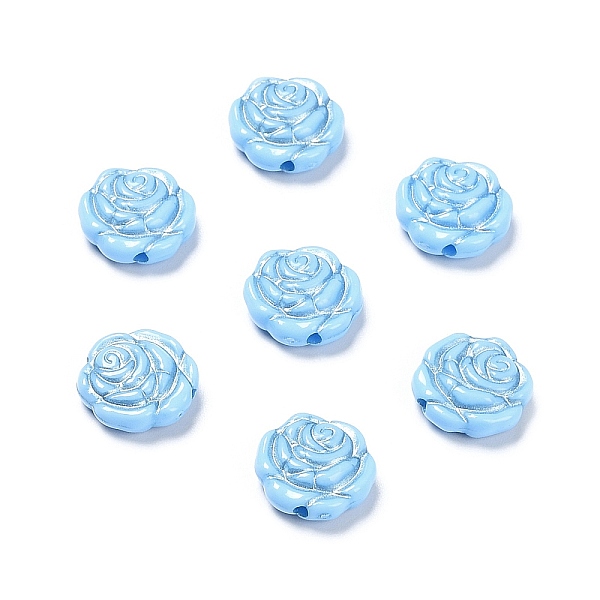 PandaHall Opaque Acrylic Beads, Metal Enlaced, Rose, Light Sky Blue, 13.5x14x4.5~5mm, Hole: 1.6mm, about 950pcs/500g Acrylic Flower
PandaHall Opaque Acrylic Beads, Metal Enlaced, Rose, Light Sky Blue, 13.5x14x4.5~5mm, Hole: 1.6mm, about 950pcs/500g Acrylic Flower