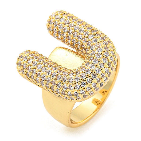 PandaHall Brass Micro Pave Clear Cubic Zirconia Letter Open Cuff Ring for Women, Real 18K Gold Plated, Letter U, 22x19.5mm, Inner Diameter...
PandaHall Brass Micro Pave Clear Cubic Zirconia Letter Open Cuff Ring for Women, Real 18K Gold Plated, Letter U, 22x19.5mm, Inner Diameter...