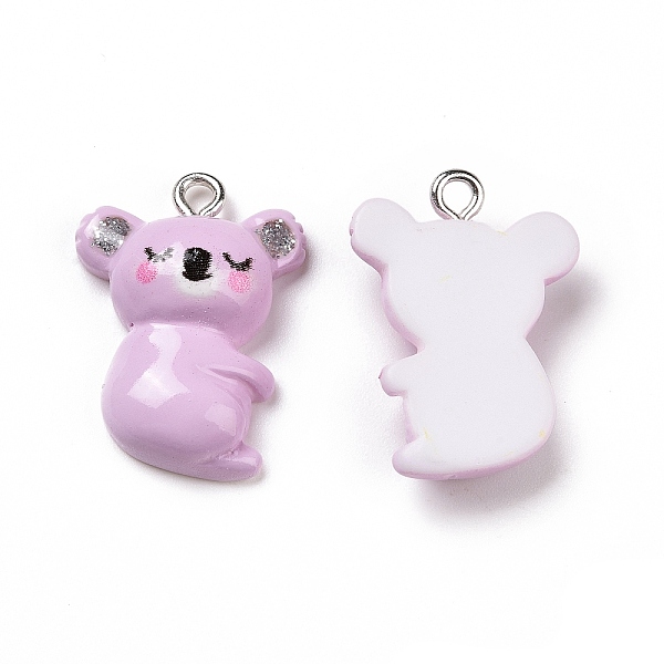 PandaHall Opaque Resin Pendants, with Glitter Powder and Platinum Tone Iron Loops, Animals Charm, Lilac, Koala Pattern, 23x17x6.5mm, Hole..., Purple
PandaHall Opaque Resin Pendants, with Glitter Powder and Platinum Tone Iron Loops, Animals Charm, Lilac, Koala Pattern, 23x17x6.5mm, Hole..., Purple
