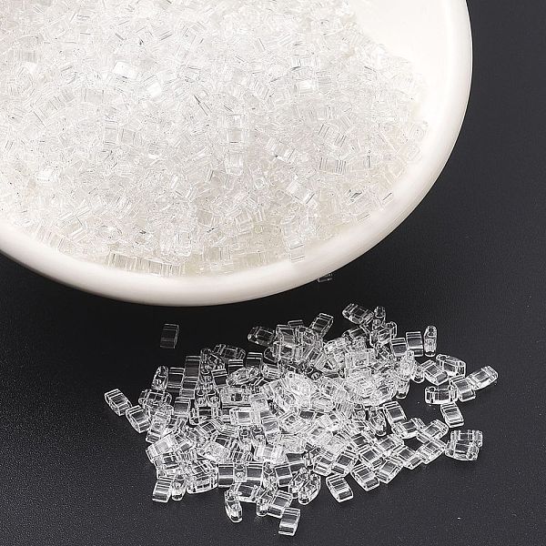 PandaHall MIYUKI Half TILA Beads, Japanese Seed Beads, 2 Hole, (HTL131) Crystal, 5x2.3x1.9mm, Hole: 0.8mm, about 250pcs/10g Glass Clear
PandaHall MIYUKI Half TILA Beads, Japanese Seed Beads, 2 Hole, (HTL131) Crystal, 5x2.3x1.9mm, Hole: 0.8mm, about 250pcs/10g Glass Clear