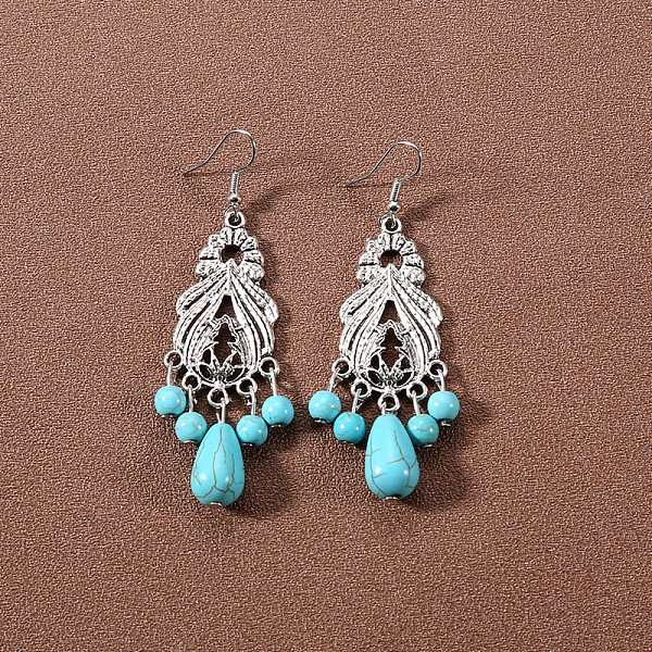 PandaHall Bohemian tassel turquoise earrings, retro ethnic minority style earrings, personalized temperament, Tibetan ear accessories Alloy..., Green
PandaHall Bohemian tassel turquoise earrings, retro ethnic minority style earrings, personalized temperament, Tibetan ear accessories Alloy..., Green