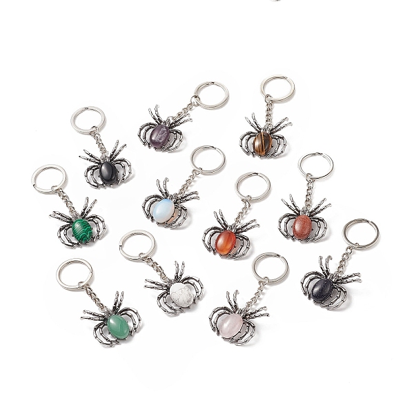 PandaHall Spider Gemstone Pendant Keychain, with Brass Findings, 7.8~7.9cm Mixed Stone Spider
PandaHall Spider Gemstone Pendant Keychain, with Brass Findings, 7.8~7.9cm Mixed Stone Spider