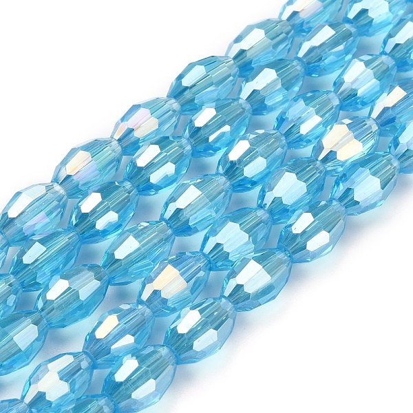 PandaHall Glass Beads Strands, Faceted Oval, AB Color Plated, Sky Blue, 7.5x6mm, Hole: 1mm, about 70pcs/Strand, 20.67 inch(52.5cm) Glass...
PandaHall Glass Beads Strands, Faceted Oval, AB Color Plated, Sky Blue, 7.5x6mm, Hole: 1mm, about 70pcs/Strand, 20.67 inch(52.5cm) Glass...