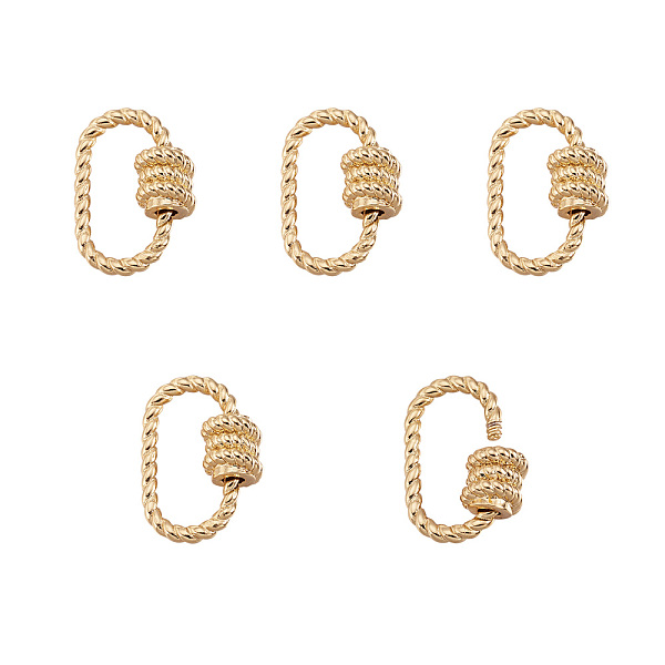 PandaHall Brass Screw Carabiner Lock Charms, for Necklaces Making, Oval, Golden, 19x13~13.5x6.5mm, Screw: 6.5x6.5mm Brass Oval
PandaHall Brass Screw Carabiner Lock Charms, for Necklaces Making, Oval, Golden, 19x13~13.5x6.5mm, Screw: 6.5x6.5mm Brass Oval