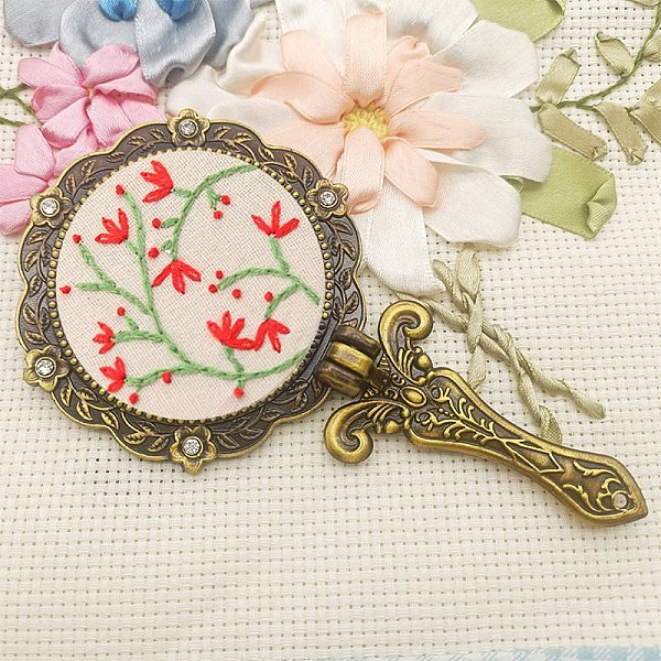 PandaHall DIY Foldable Handheld Mirror Embroidery Starter Kit, including Plastic Embroidery Frame, Cloth, Iron Needle, Cotton Threads, Brass...
PandaHall DIY Foldable Handheld Mirror Embroidery Starter Kit, including Plastic Embroidery Frame, Cloth, Iron Needle, Cotton Threads, Brass...